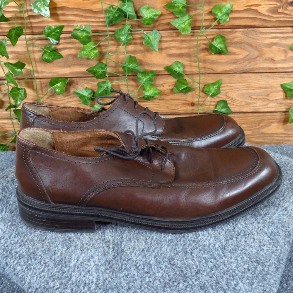 Bostonian 24856 Men Oxford Shoes 11.5 Dress Office Formal Brown Leather